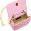 Pearl Handle Message Charm Handbag,  Pink - Bags - 5