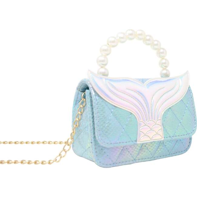 Mermaid Tail Pearl Handle Bag,  Blue - Bags - 3