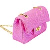 Classic Glitter Wave Handbag,  Hot Pink - Bags - 3