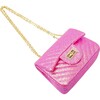 Classic Glitter Wave Handbag,  Hot Pink - Bags - 4