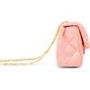 Classic Quilted Stud Handbag,  Pink - Bags - 2