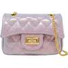 Classic Quilted Sparkle Mini Purse,  Purple - Bags - 1 - thumbnail