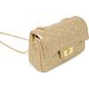 Classic Quilted Stud Handbag,  Gold - Bags - 3