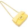 Classic Quilted Sparkle Mini Purse,  Yellow - Bags - 4