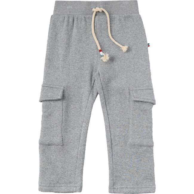 Rivera Elastic Waist Drawstring Pocket Cargo Pant, Grey - Sweatpants - 1