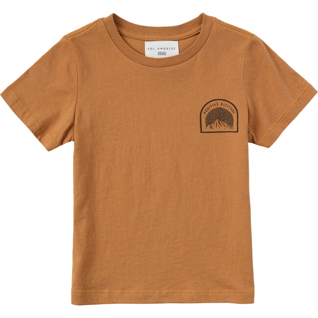 Positive Marlow Crew Neck Short Sleeve T-Shirt, Tan