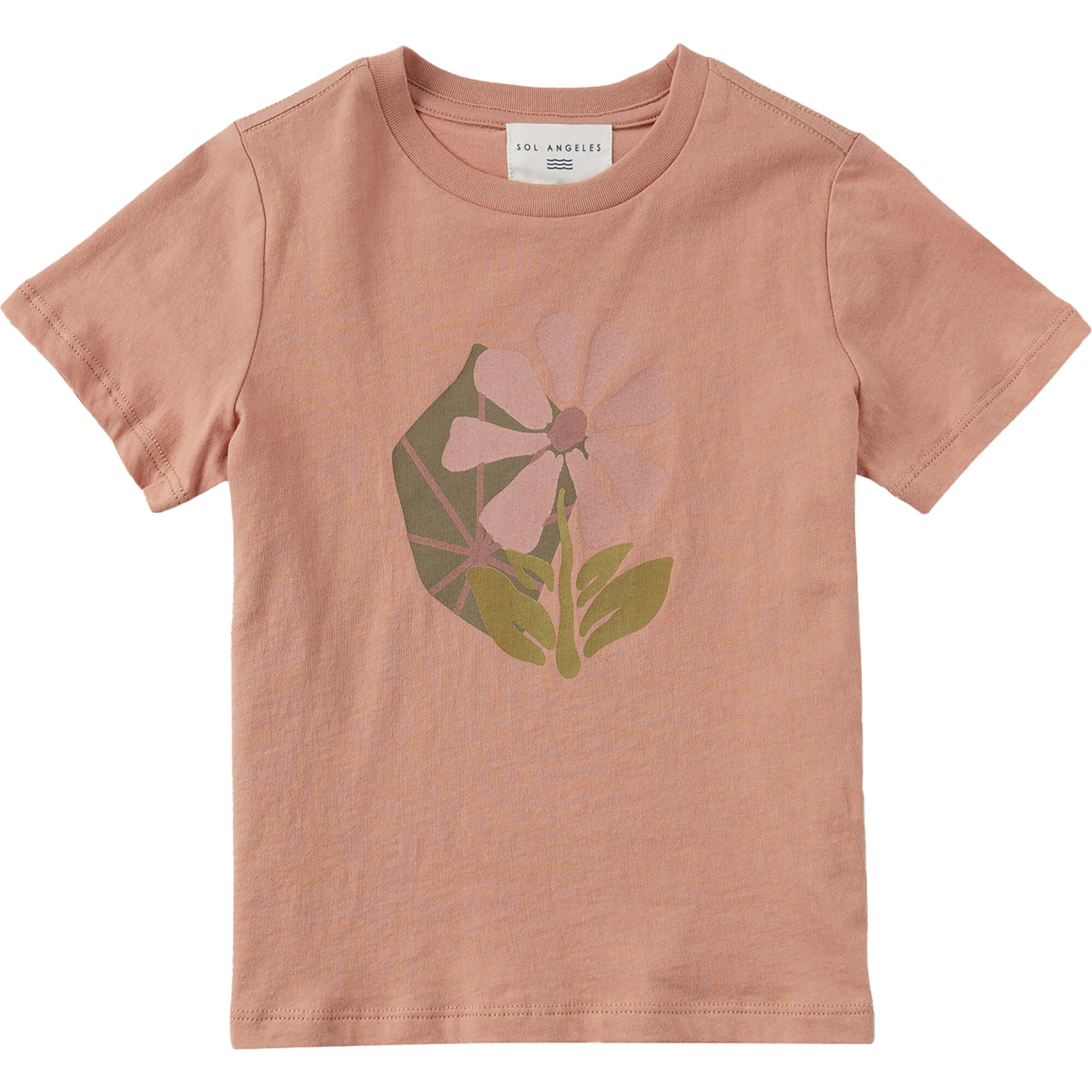 Cateau Flower Marlow Crew Neck Short Sleeve T-Shirt, Pink - T-Shirts - 1