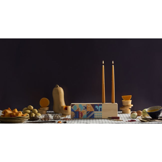 Chutzpah Candle Holder, Blue - Accents - 3