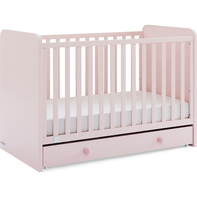 Graham 4-In-1 Convertible Crib With Storage Drawer, Pink