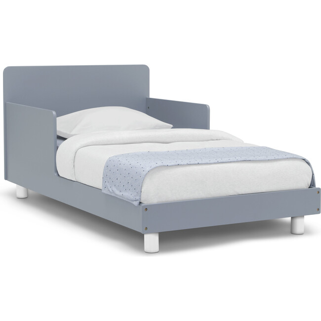 Square Headboard Toddler Bed, Grey