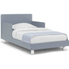 Square Headboard Toddler Bed, Grey - Beds - 1 - thumbnail