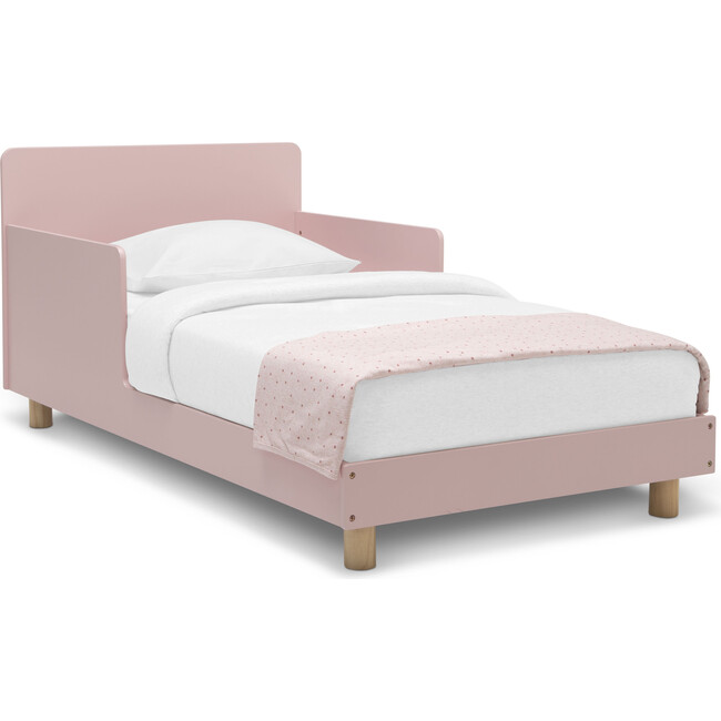 Square Headboard Toddler Bed, Pink