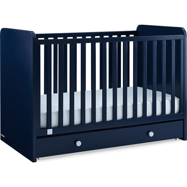 Graham 4-In-1 Convertible Crib With Storage Drawer, Blue