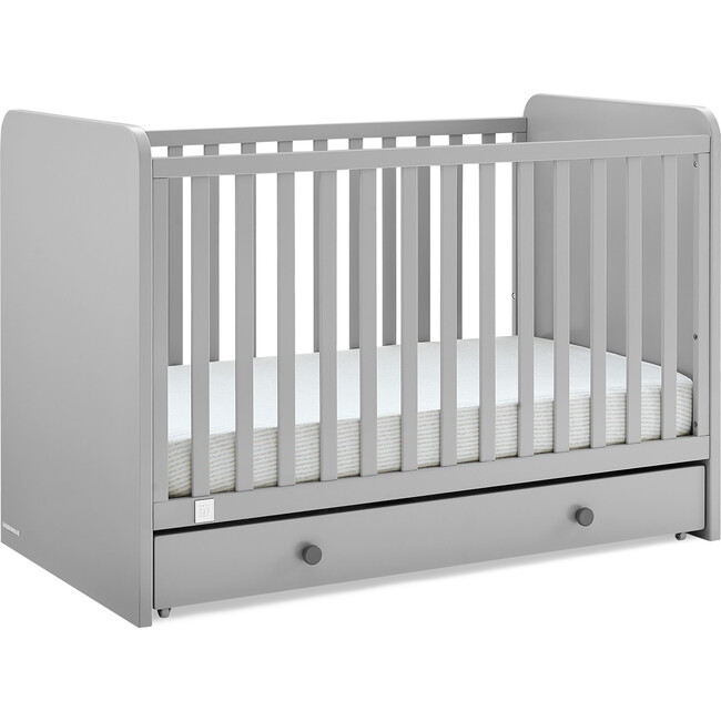 Graham 4-In-1 Convertible Crib With Storage Drawer, Grey