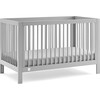 Charlie 6-In-1 Convertible Crib, Grey - Cribs - 1 - thumbnail