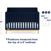 Oxford 6-In-1 Convertible Crib, Blue - Cribs - 4