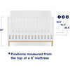 Oxford 6-In-1 Convertible Crib, White - Cribs - 4