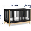 Tate 4-In-1 Convertible Crib, Black - Cribs - 5