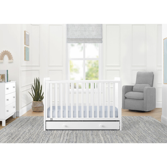 Graham 4-In-1 Convertible Crib With Storage Drawer, White - Cribs - 6