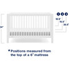 Charlie 6-In-1 Convertible Crib, White - Cribs - 4