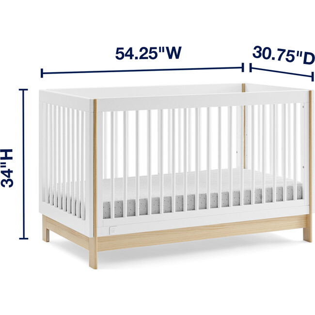 Tate 4-In-1 Convertible Crib, White - Cribs - 5