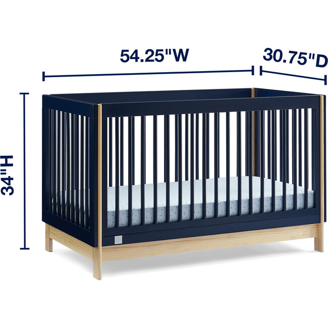 Tate 4-In-1 Convertible Crib, Blue - Cribs - 5