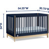 Tate 4-In-1 Convertible Crib, Blue - Cribs - 5