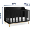 Oxford 6-In-1 Convertible Crib, Black - Cribs - 5