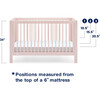 Charlie 6-In-1 Convertible Crib, Pink - Cribs - 4