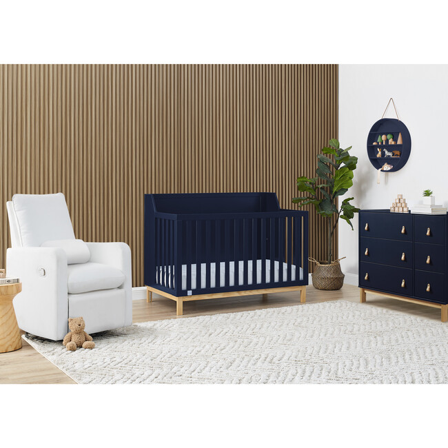 Oxford 6-In-1 Convertible Crib, Blue - Cribs - 6