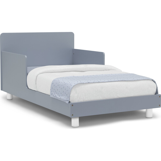 Square Headboard Toddler Bed, Grey - Beds - 3