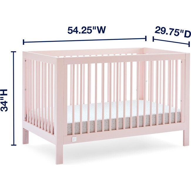 Charlie 6-In-1 Convertible Crib, Pink - Cribs - 5