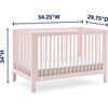 Charlie 6-In-1 Convertible Crib, Pink - Cribs - 5