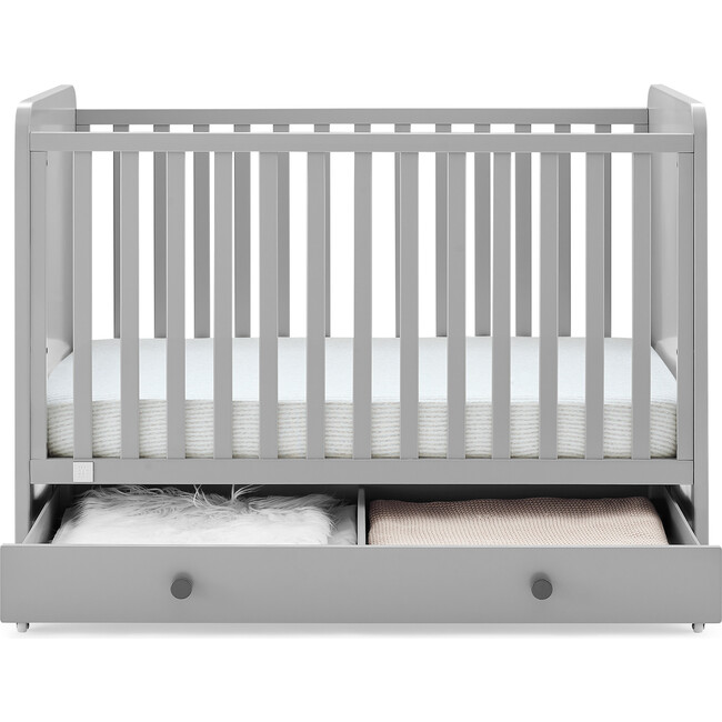 Graham 4-In-1 Convertible Crib With Storage Drawer, Grey - Cribs - 5