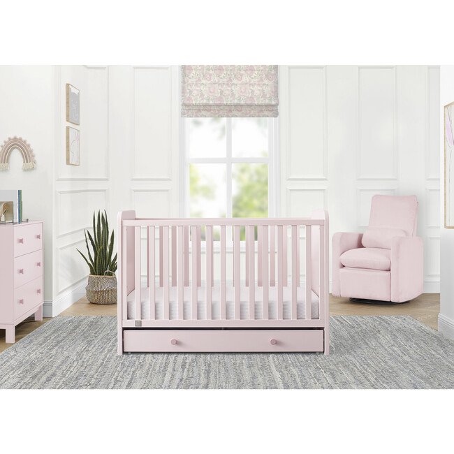 Graham 4-In-1 Convertible Crib With Storage Drawer, Pink - Cribs - 6