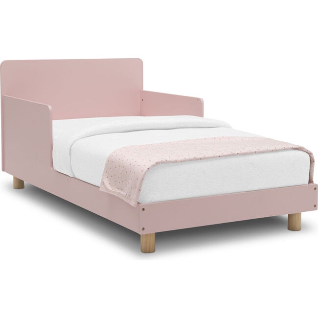 Square Headboard Toddler Bed, Pink - Beds - 3