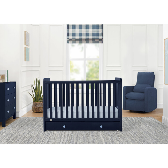 Graham 4-In-1 Convertible Crib With Storage Drawer, Blue - Cribs - 6