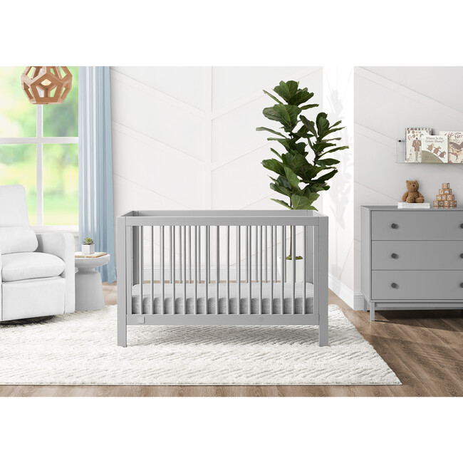 Charlie 6-In-1 Convertible Crib, Grey - Cribs - 6