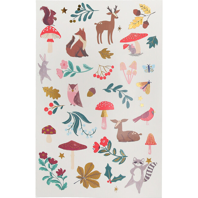 Woodland Temporary Tattoo Sheets