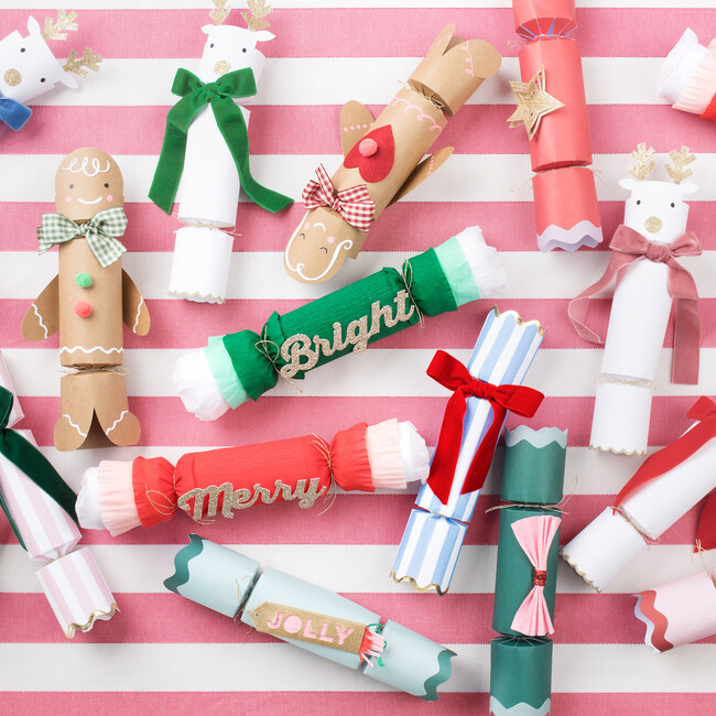 Merry & Bright Christmas Crepe Crackers - Favors - 3