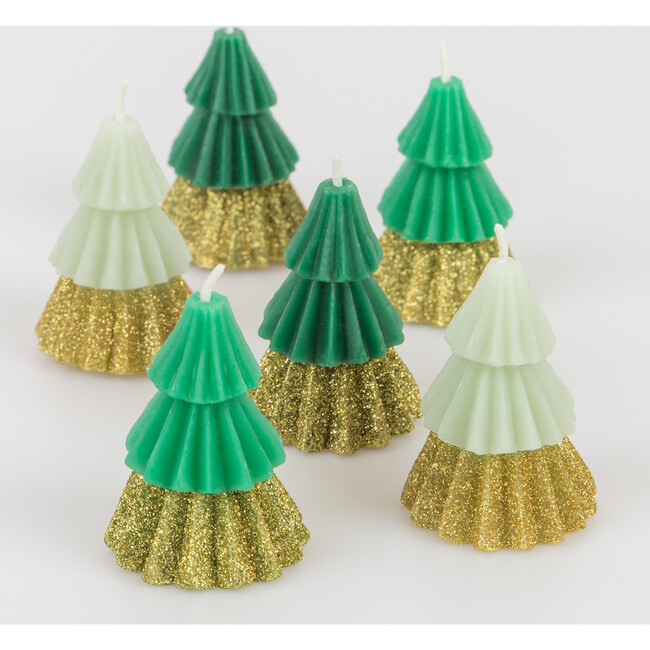 Green Mini Tree Candles