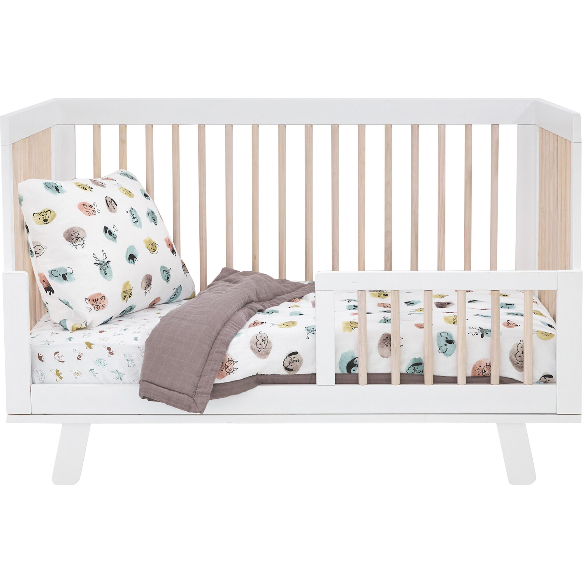 Toddler Cotton Muslin 3-Piece Bedding Set, Colorful Critters - Duvet Sets - 1