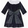 Navy Nola Velvet Girl Dress - Dresses - 4