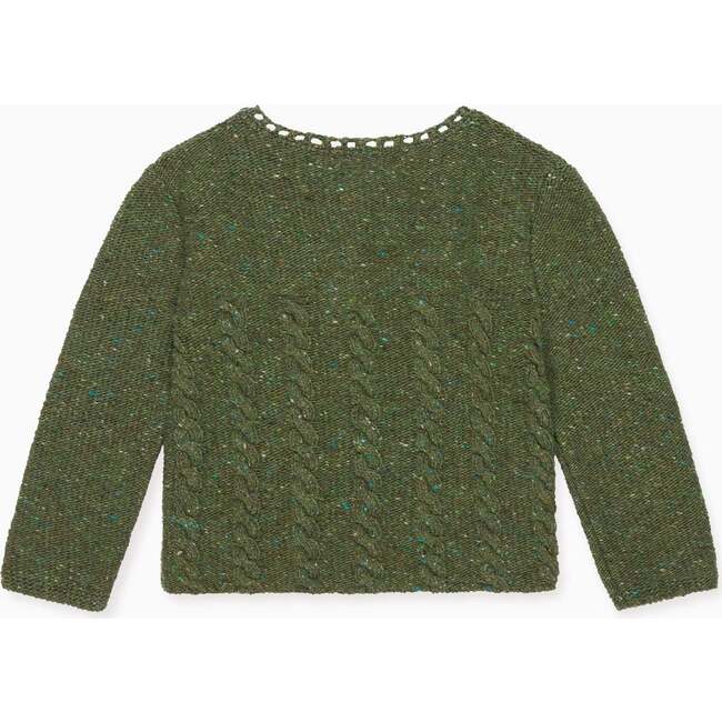 Light Olive Mela Merino Girl Cardigan - Cardigans - 2