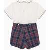 Baby Boy Navy Tartan Pablo Set - Mixed Apparel Set - 4