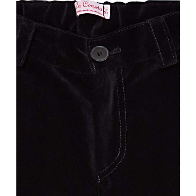 Black Elio Velvet Boy Pants - Pants - 3