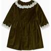 Olive Maranta Velvet Girl Dress - Dresses - 4