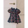 Baby Navy Tartan Arcadia Hand-Smocked Set - Dresses - 2