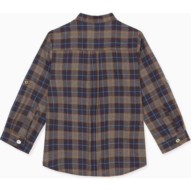 Blue Check Mateo Long Sleeve Boy Shirt - Shirts - 3