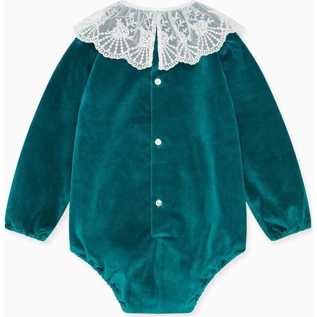 Baby Emerald Lucia Velvet Romper - Rompers - 3